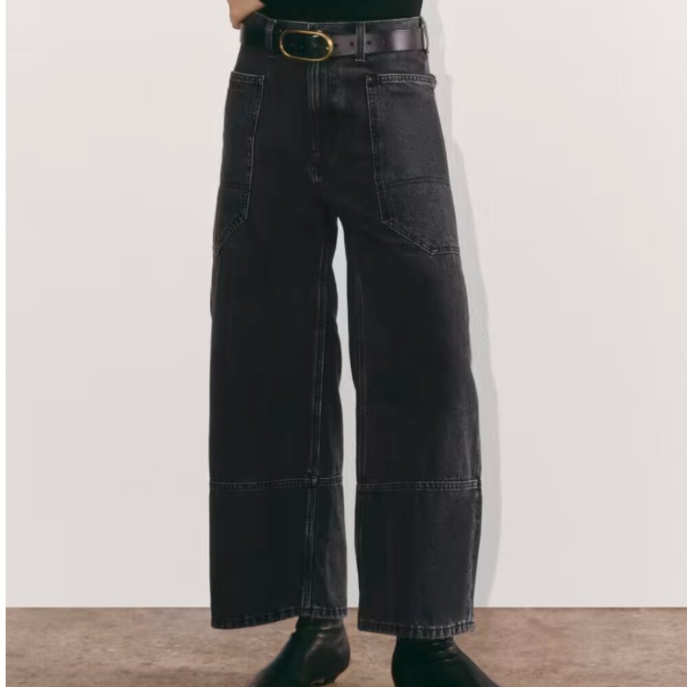 Way-High Gardener Cropped Jean in Washed Black